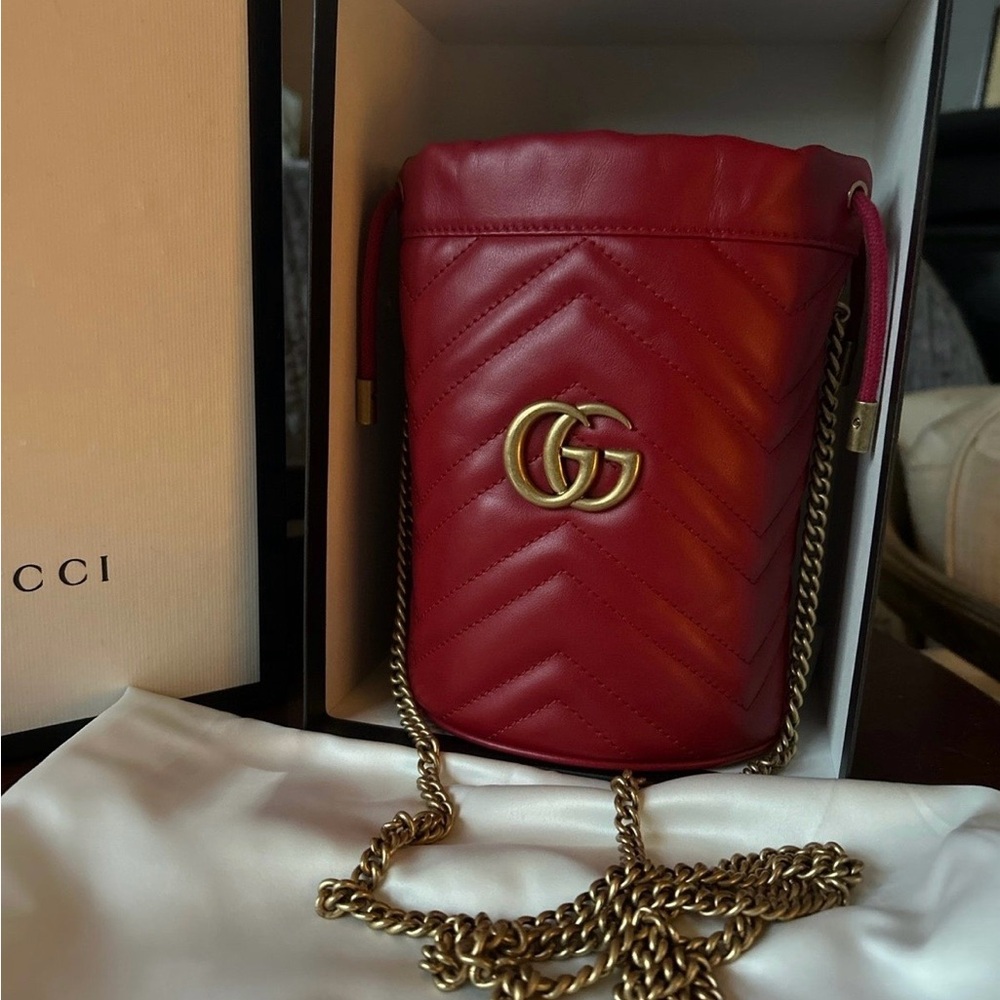 Gucci Red Quilted Leather Mini Bag